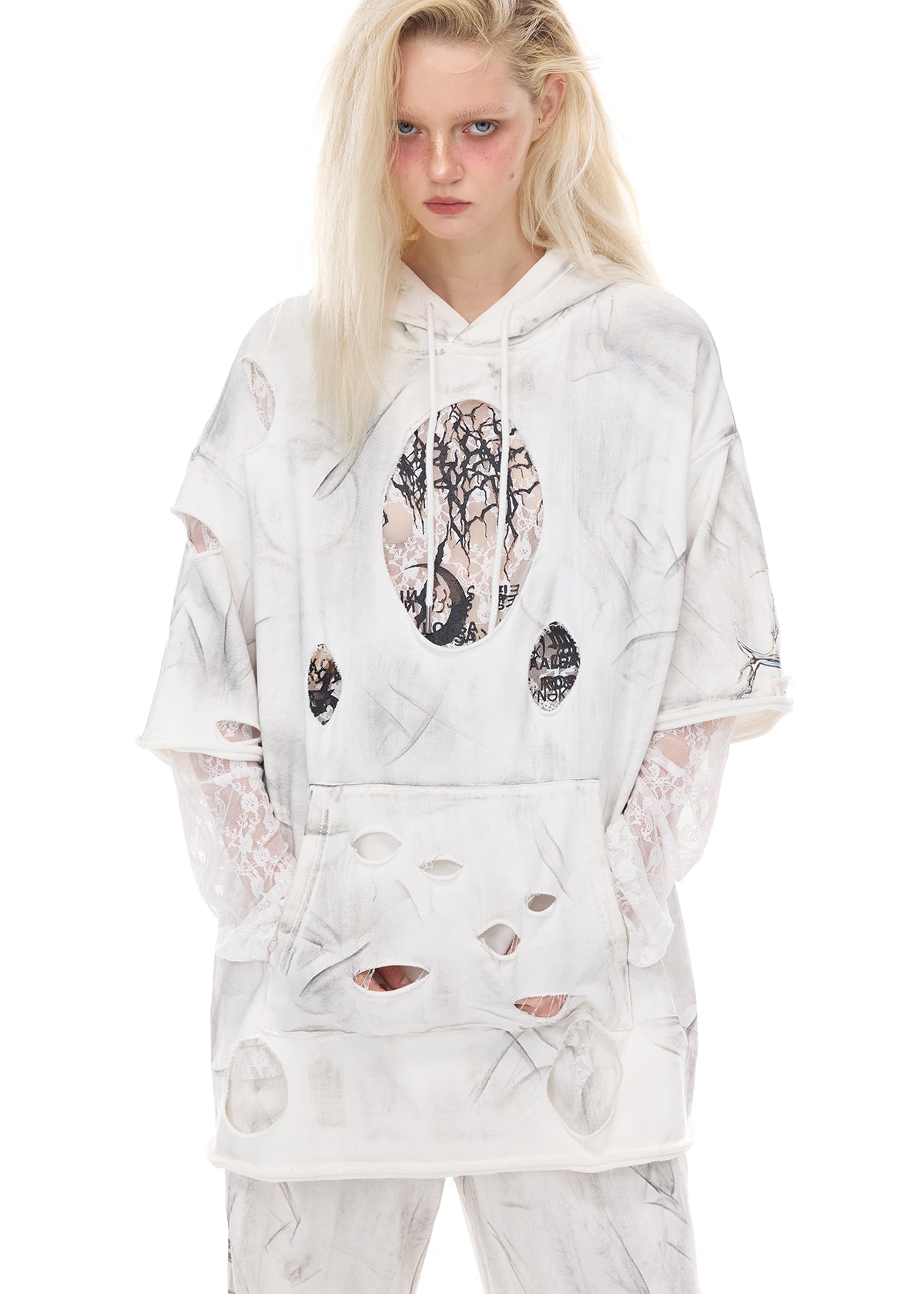 Distressed hoodie