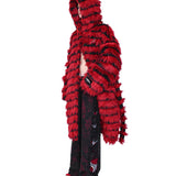 ストライプファーコート