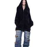 リバーシブルファーカーディガン