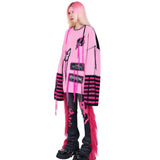 パッチワークパンクセーター