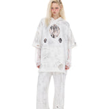 ダメージ加工フーディ