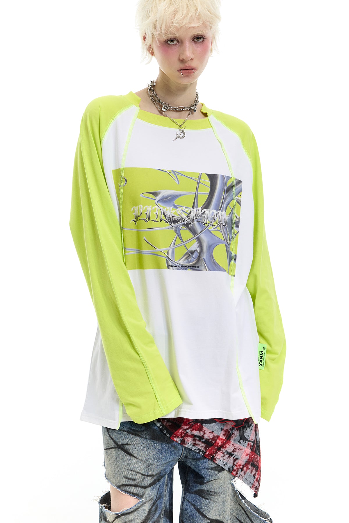 フューチャリスティック パッチ ロングスリーブ