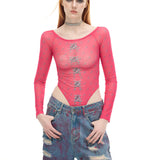 ムーン メッシュ ボディスーツ