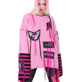 パッチワークパンクセーター