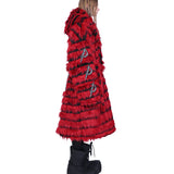 ストライプファーコート