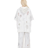 ダメージ加工フーディ