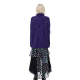 房飾り付き高襟編み物