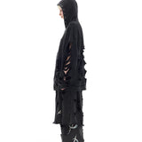 解体されたジップアップフーディ