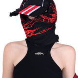 スカーフ付きバイザーキャップ