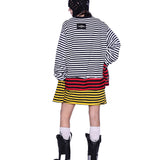 レイヤードストライプロングスリーブ