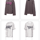 メッシュレイヤードロングスリーブ