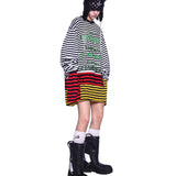 レイヤードストライプロングスリーブ