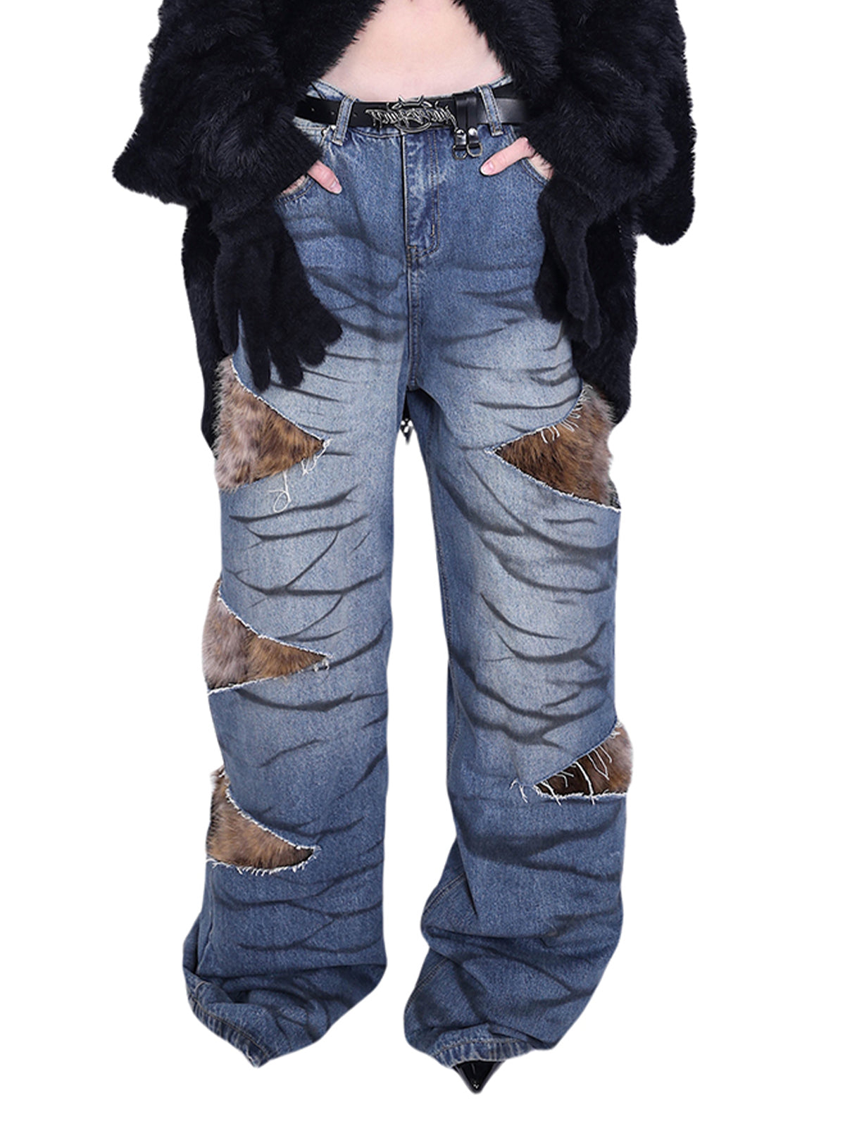 フェラル ストライプ ジーンズ